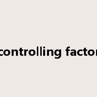 controlling factor是什么意思