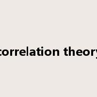 correlation theory是什么意思
