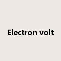 Electron volt是什么意思