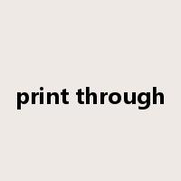 print through是什么意思