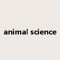 animal science是什么意思