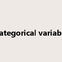 Categorical variable是什么意思