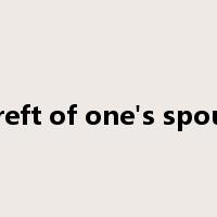 bereft of one's spouse是什么意思