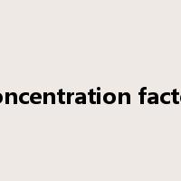 concentration factor是什么意思