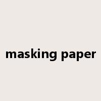 masking paper是什么意思