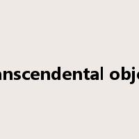 transcendental object是什么意思