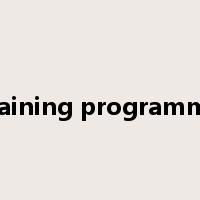 training programme是什么意思