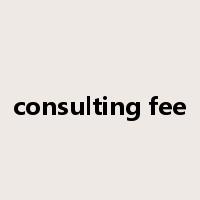 consulting fee是什么意思