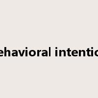 behavioral intention是什么意思