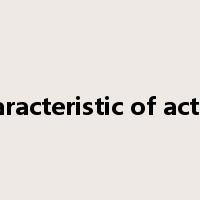 characteristic of action是什么意思