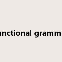 functional grammar是什么意思