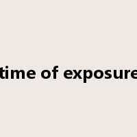 time of exposure是什么意思