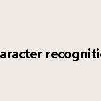 character recognition是什么意思