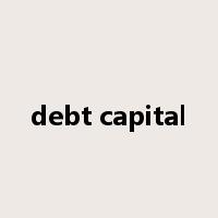 debt capital是什么意思