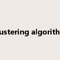 clustering algorithm是什么意思