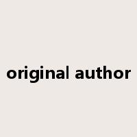 original author是什么意思