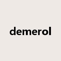 demerol是什么意思