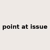point at issue是什么意思