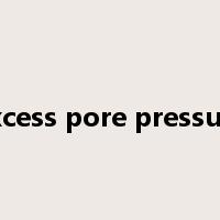 excess pore pressure是什么意思