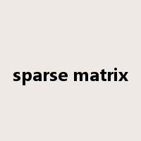 sparse matrix是什么意思