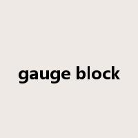 gauge block是什么意思
