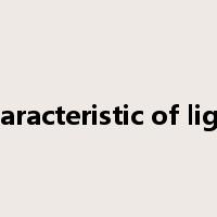 characteristic of light是什么意思