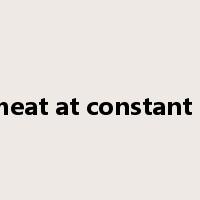 specific heat at constant pressure是什么意思