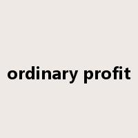 ordinary profit是什么意思