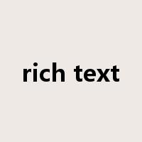rich text是什么意思