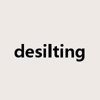 desilting是什么意思
