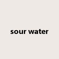 sour water是什么意思