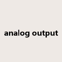 analog output是什么意思