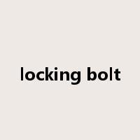 locking bolt是什么意思