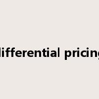 differential pricing是什么意思