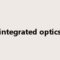 integrated optics是什么意思