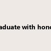 graduate with honors是什么意思