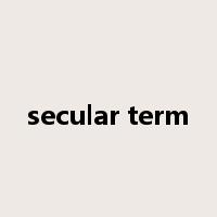 secular term是什么意思