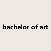 bachelor of art是什么意思