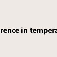 difference in temperature是什么意思