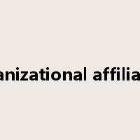 organizational affiliation是什么意思