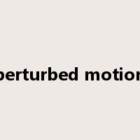 perturbed motion是什么意思