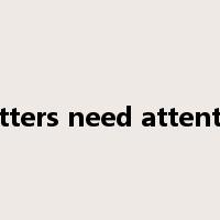 matters need attention是什么意思
