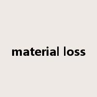 material loss是什么意思