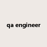 qa engineer是什么意思