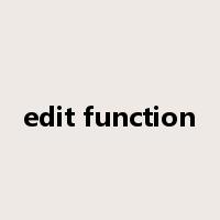 edit function是什么意思