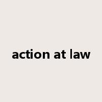 action at law是什么意思