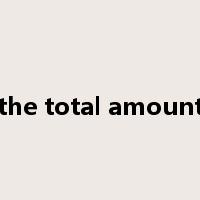 the total amount是什么意思