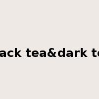 black tea&dark tea是什么意思
