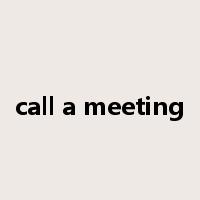 call a meeting是什么意思