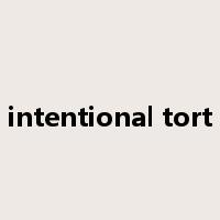 intentional tort是什么意思